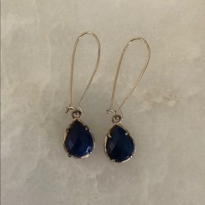 Navy Blue and Gold Kendra Scott Earrings